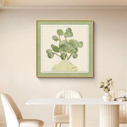 奶油风郁金香新中式装饰画