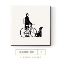 INS风黑白抽象人物挂画