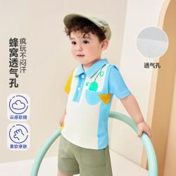 迷你巴拉 儿童亲肤透气短袖T恤