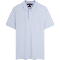 TOMMY HILFIGER 微肌理纯色短袖翻领POLO衫 浅蓝色 XL
