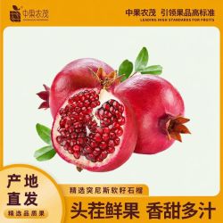 中果农茂 正宗突尼斯软籽石榴净重5斤起水果应季皮薄大果