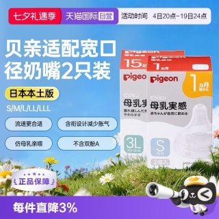 88VIP：贝亲 宽口径奶瓶硅胶新生儿奶嘴日本本土版 2只装 多码可选