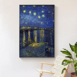 梵高咖啡馆竖版装饰画