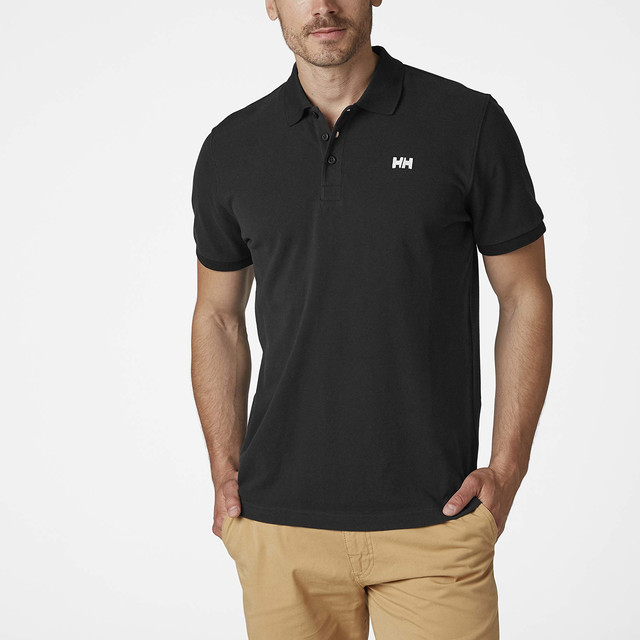 HELLY HANSEN 男子 Transat Polo衫,黑色,XL码