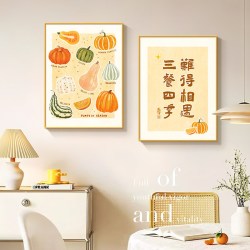 奶油风三餐四季餐厅挂画