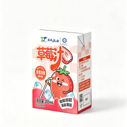天太乳业 草莓汁饮料200ml*6盒