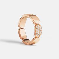 APM Monaco 玫瑰金色Pavage蜂巢戒指女小众设计生日礼物