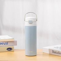 THERMOS 膳魔师 儿童保温杯高真空吸管杯316L学生便携水杯500ml