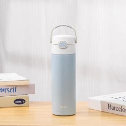 THERMOS 膳魔师 儿童保温杯高真空吸管杯316L学生便携水杯500ml