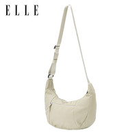 ELLE 斜挎包牛角包 驼色