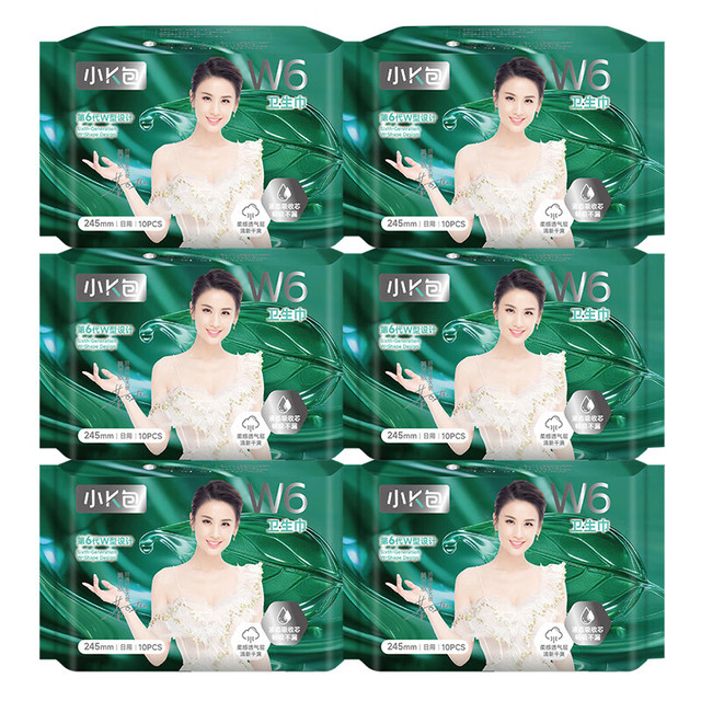 小K包 W型纯棉超薄日用卫生巾 245mm60片
