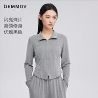 三彩 26夏秋款翻领拉链长袖运动风小外套女高级感薄款