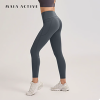 MAIA ACTIVE 腰精裤高腰紧身9分收塑腰腹运动裤健身裤瑜伽长裤子MAIAACTIVE