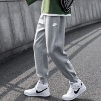 NIKE 裤子男卫裤2023新款正品秋冬季加厚灰色束脚长裤运动裤男