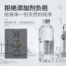 华洋 苏打水无气500ml瓶装整箱弱碱性水夏季饮品 苏打水500ml*24瓶