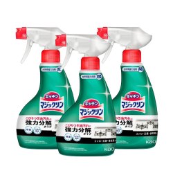 花王 日本花王厨房去油污神器油烟机喷雾清洁剂400ml本体3瓶
