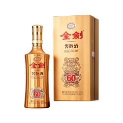 剑南春 金剑窖龄 浓香型白酒 500ml 2 52度 500mL 6瓶 窖龄60