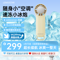 【夏日小冰炮】2元气粉大风力制冷冷敷便携手持风扇3000毫安大容量久续航15小时