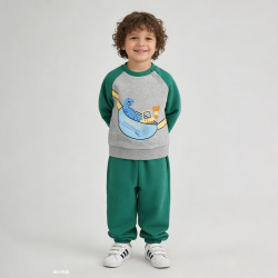 Gap 男幼童早秋3D印花撞色卫衣