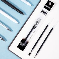 得力 顺滑0.5mm中性笔替芯黑色 12支