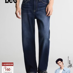 Lee 26早秋新品 762宽松直筒牛仔裤中深蓝色男休闲休闲