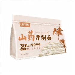 湖上粮仓 2袋*500g盖亚农场山药刀削面袋装方便速食山药面条宽面拌面烩面拉条