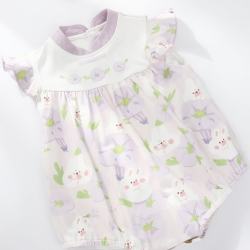 巴厘小猪 女宝宝包屁衣公主风礼服夏季连体衣