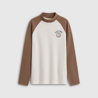 Gap 秋季logo磨毛宽松撞色插肩长袖T恤（多款任选）