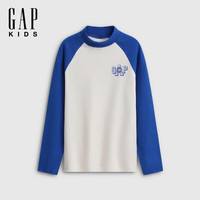 Gap 秋季logo磨毛宽松撞色插肩长袖T恤（多款任选）