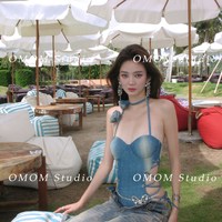 OMOM 2026春夏新款连体泳衣女钢托聚拢显瘦遮肚温泉度假泳装