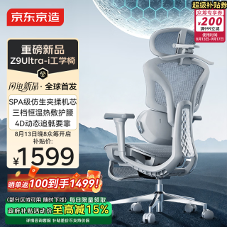 京东京造 Z9ULTRA-i人体工学椅按摩热敷办公电竞椅子电脑椅人工力学座椅灰