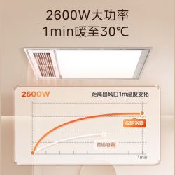 美的 浴霸灯暖风暖气照明排气扇一体集成吊顶卫生间取暖器暖风机G3P