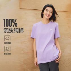 斯凯奇 短袖t恤男女同款纯棉运动t恤男女秋季