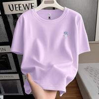 真维斯 Z+ 100%纯棉短袖t恤女夏季薄款透气运动t恤宽松大码可选不透肉上衣