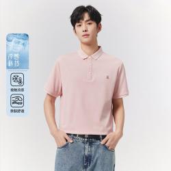 GXG 时尚刺绣凉感透气男式翻领短袖POLO衫