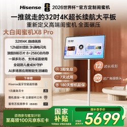 海信 X8 Pro 4K长续航柔光护眼屏 平板电视  WiFi版 MT8195 大白 256GB 8GB