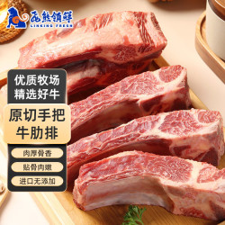 飞熊领鲜 阿根廷进口原切牛肋排 净重4斤