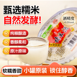 宏龙 孝感米酒400gx2盒湖北特产甜酒纯糯米酒酿醪糟小碗发酵无添加
