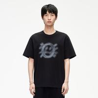 GXG 合体双色前胸大印花设计时尚百搭圆领短袖T恤