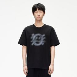 GXG 合体双色前胸大印花设计时尚百搭圆领短袖T恤
