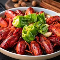 我 3 斤 5-7 钱中小龙虾送两个配菜