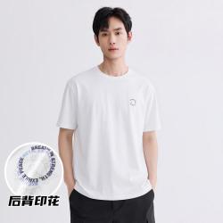 GXG 时尚潮流前后字母印花宽松休闲男式短袖T恤