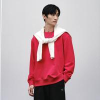 GXG 男士长袖红色圆领卫衣休闲百搭
