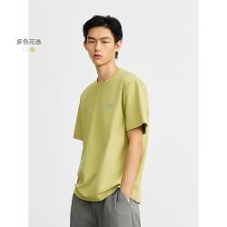 GXG 反光印花T恤圆领多色简约休闲舒适运动T恤