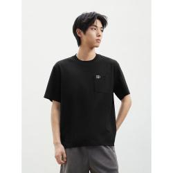 GXG 男微廓双色可选简约时尚刺绣休闲潮搭短袖T恤