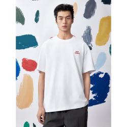 GXG 趣味联名图案印花休闲纯棉短袖T恤男