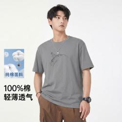 GXG 卡通宇航员印花时尚潮流轻薄透气男式短袖T恤