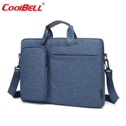 coolbell COOL BELL商务公文包超薄手提笔记本电脑包15.6寸斜挎包 CB-2105蓝色 13寸