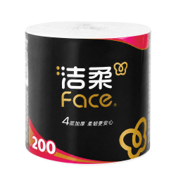 洁柔 有芯卷纸黑Face4层200克*20卷