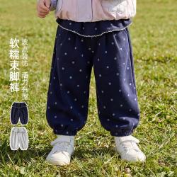 班喜迪 儿童洋气时髦花边长裤
